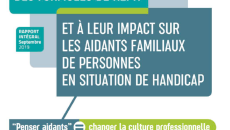 couverture du rapport sur l''accessibilité des formules de répits et leur impact sur les aidants familiaux des personnes en situation de handicapes